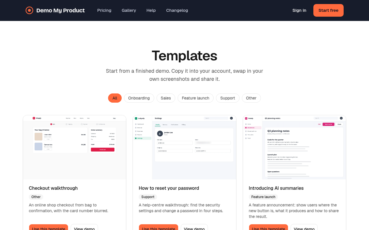 Demo My Product screenshot 2 of 3